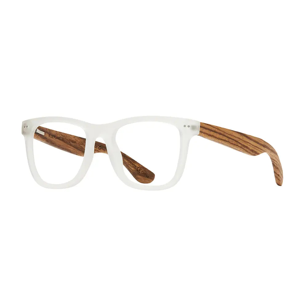 Seaglass Readers in Matte Clear and Walnut Wood