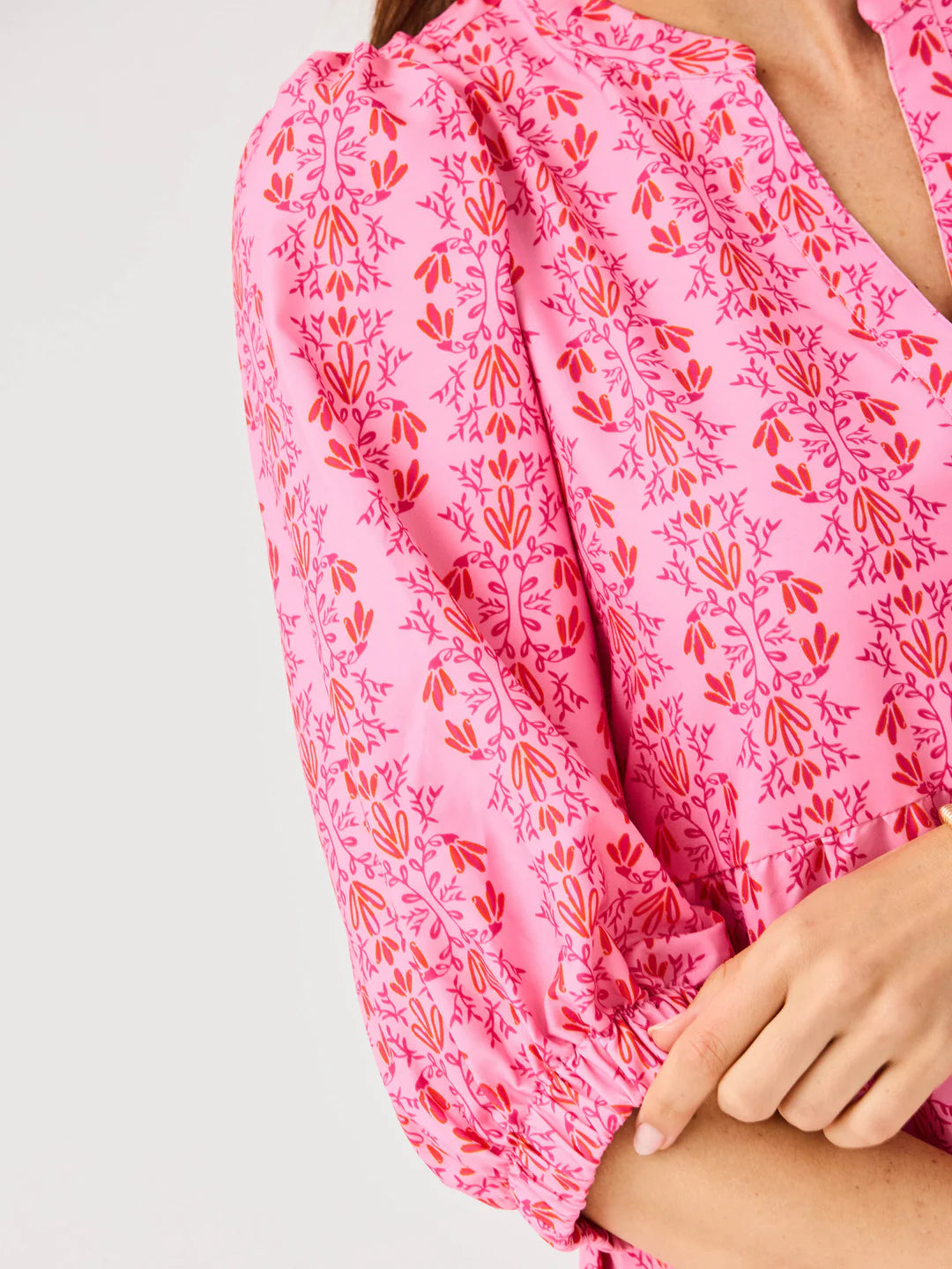 Cameron Dress in Heirloom Vine Pink