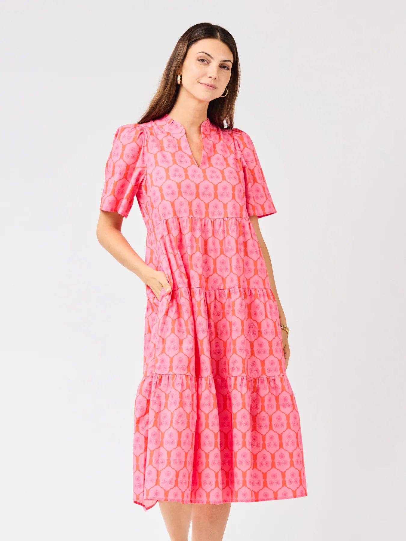 Ivy Dress in Rosette Charm Pink