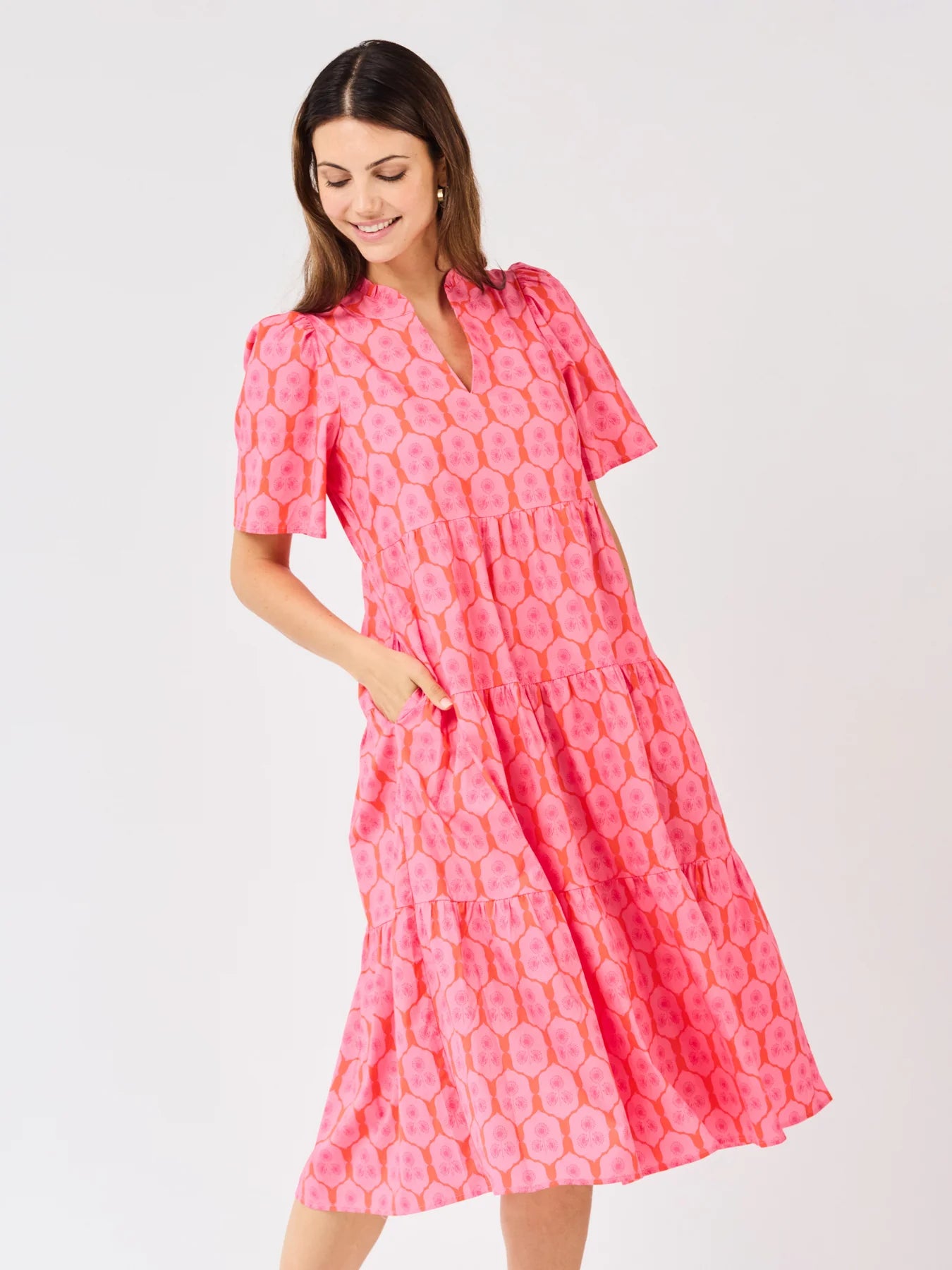 Ivy Dress in Rosette Charm Pink