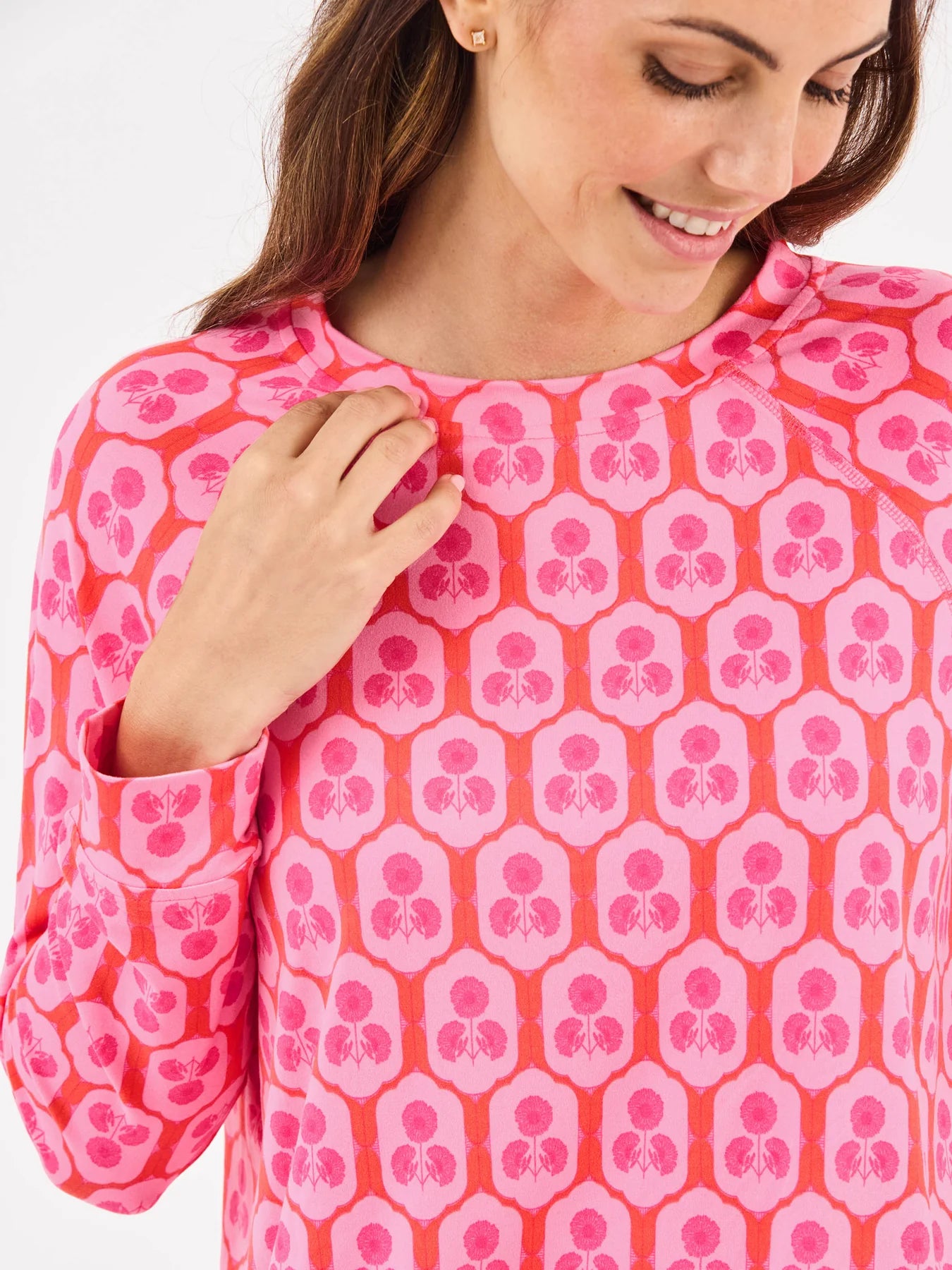 Annie Shorts Set in Rosette Charm Pink