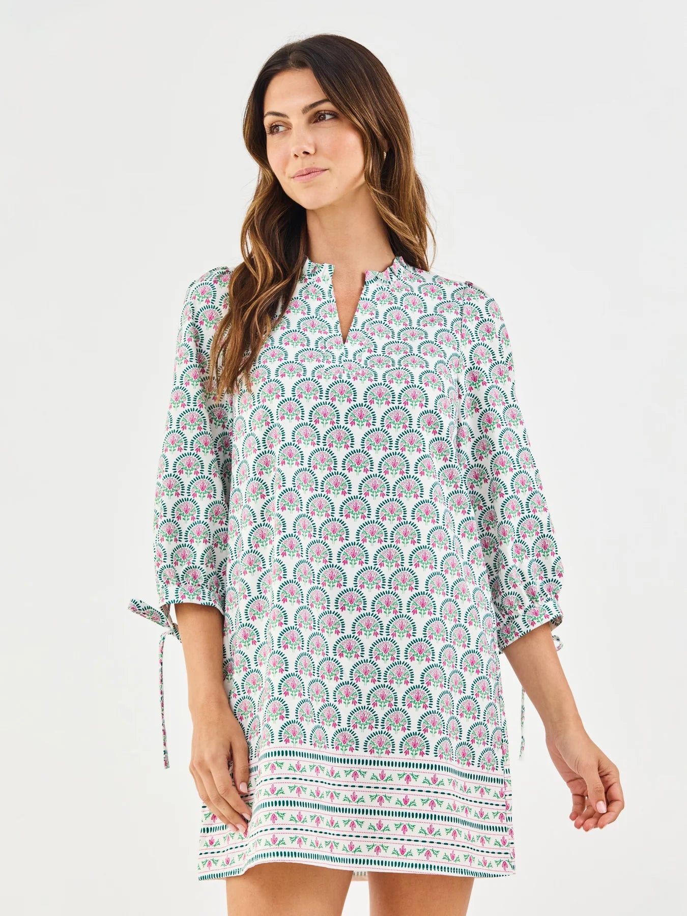 Lainey Seersucker Dress in Sunshower Flora