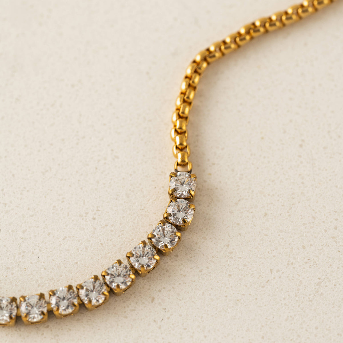 Round Prism Tennis Bracelet in Gold