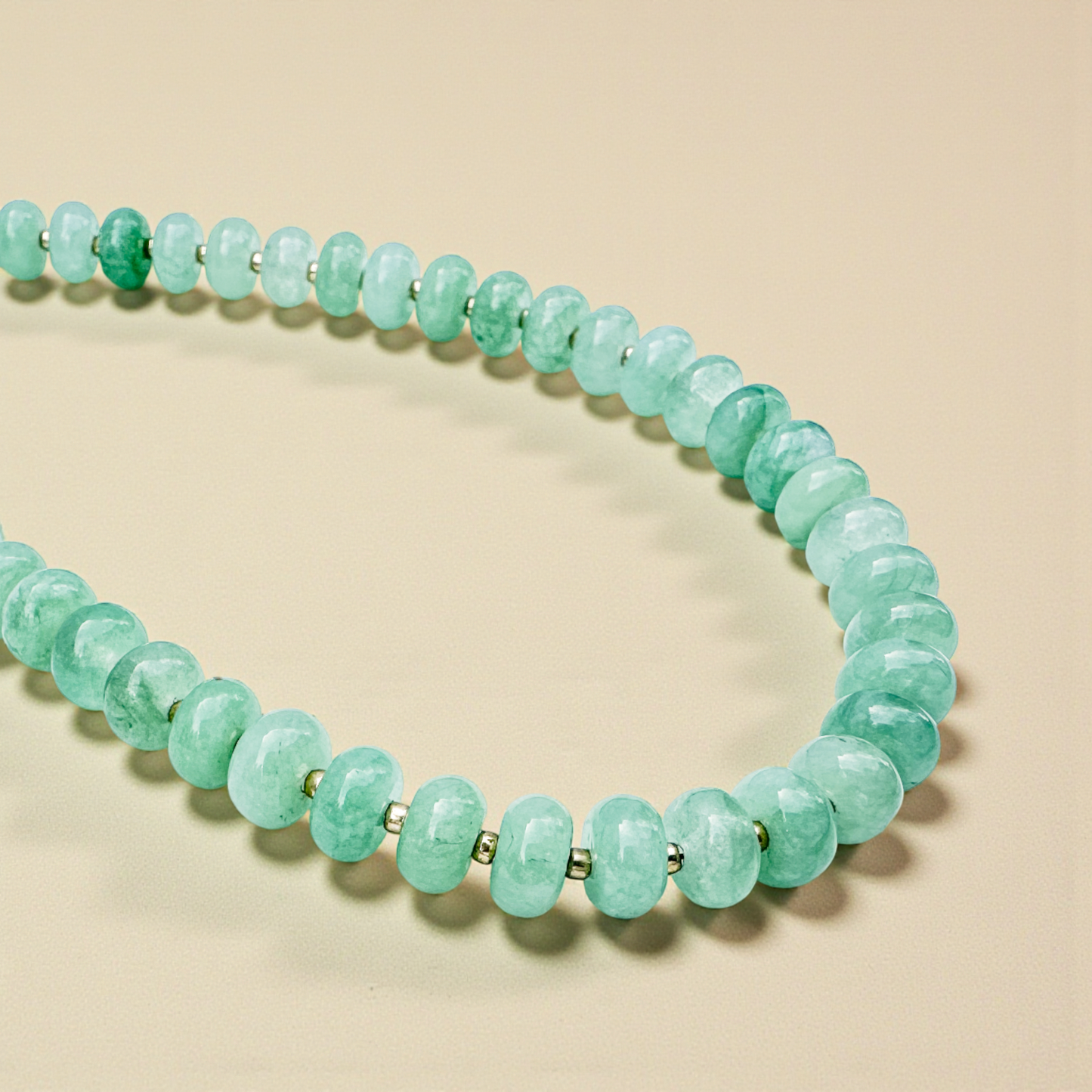 Green Jade Bold Gemstone Beaded Necklace