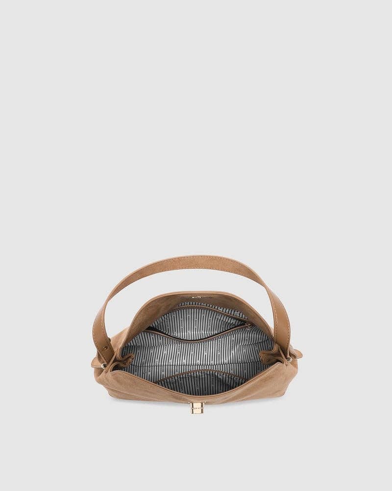 Nicole Handbag in Suede Honey