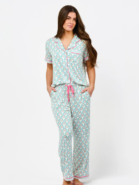 Charlotte Pajama Pant Set in Sunshower Flower