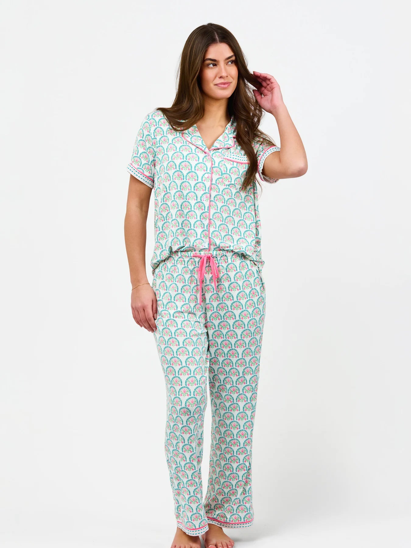 Charlotte Pajama Pant Set in Sunshower Flower