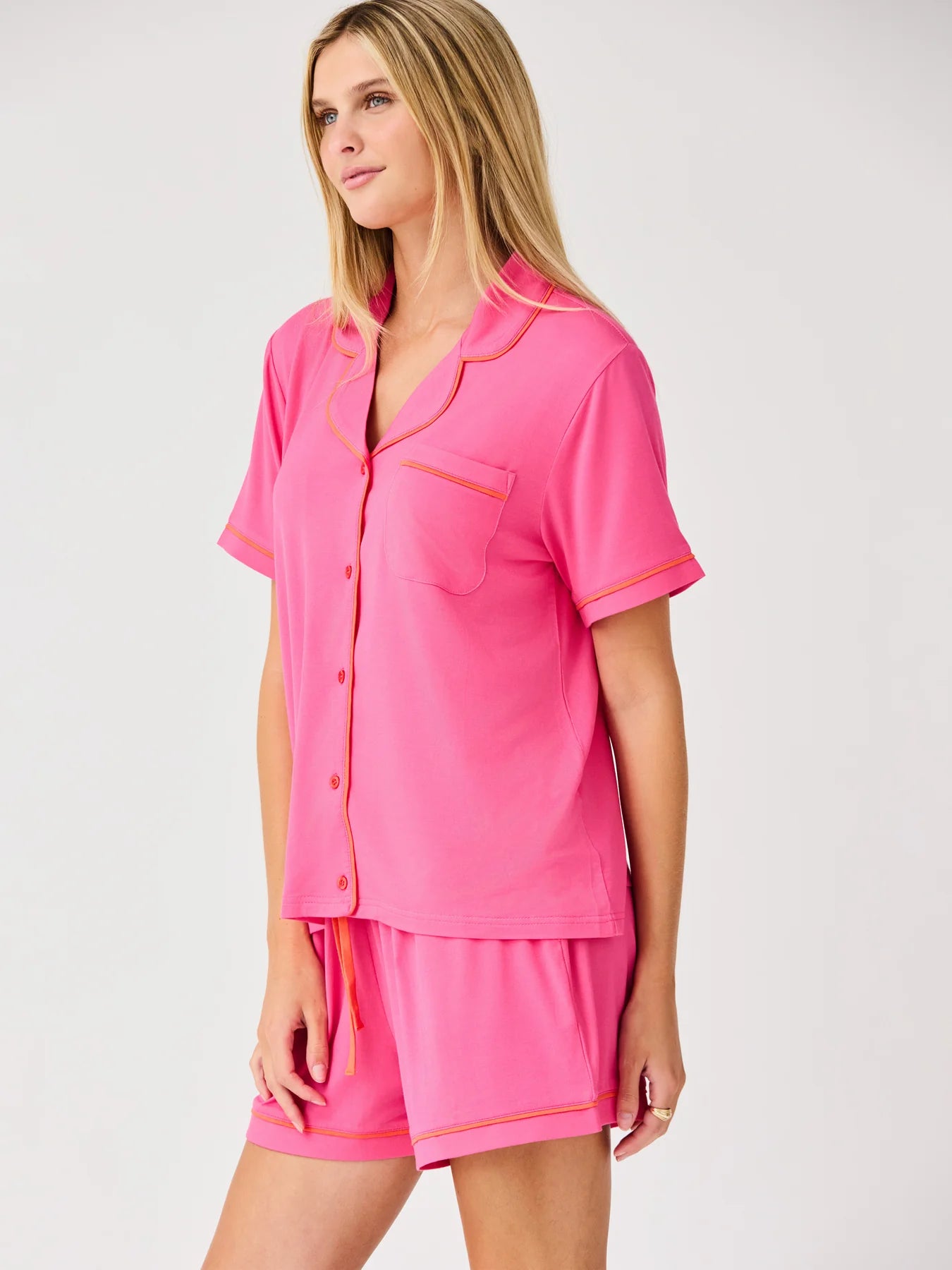 Charlotte Pajama Short Set in Pink