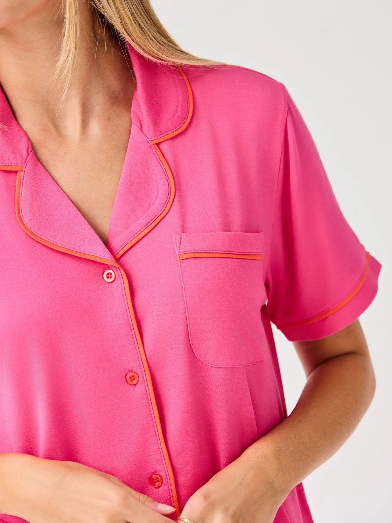 Charlotte Pajama Short Set in Pink