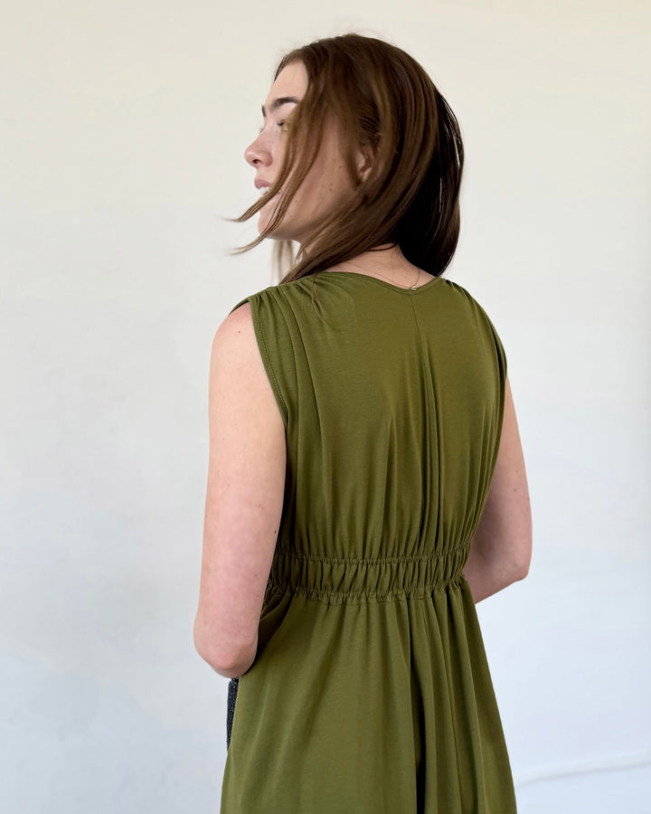 Hampton Dress in Olive Branch
