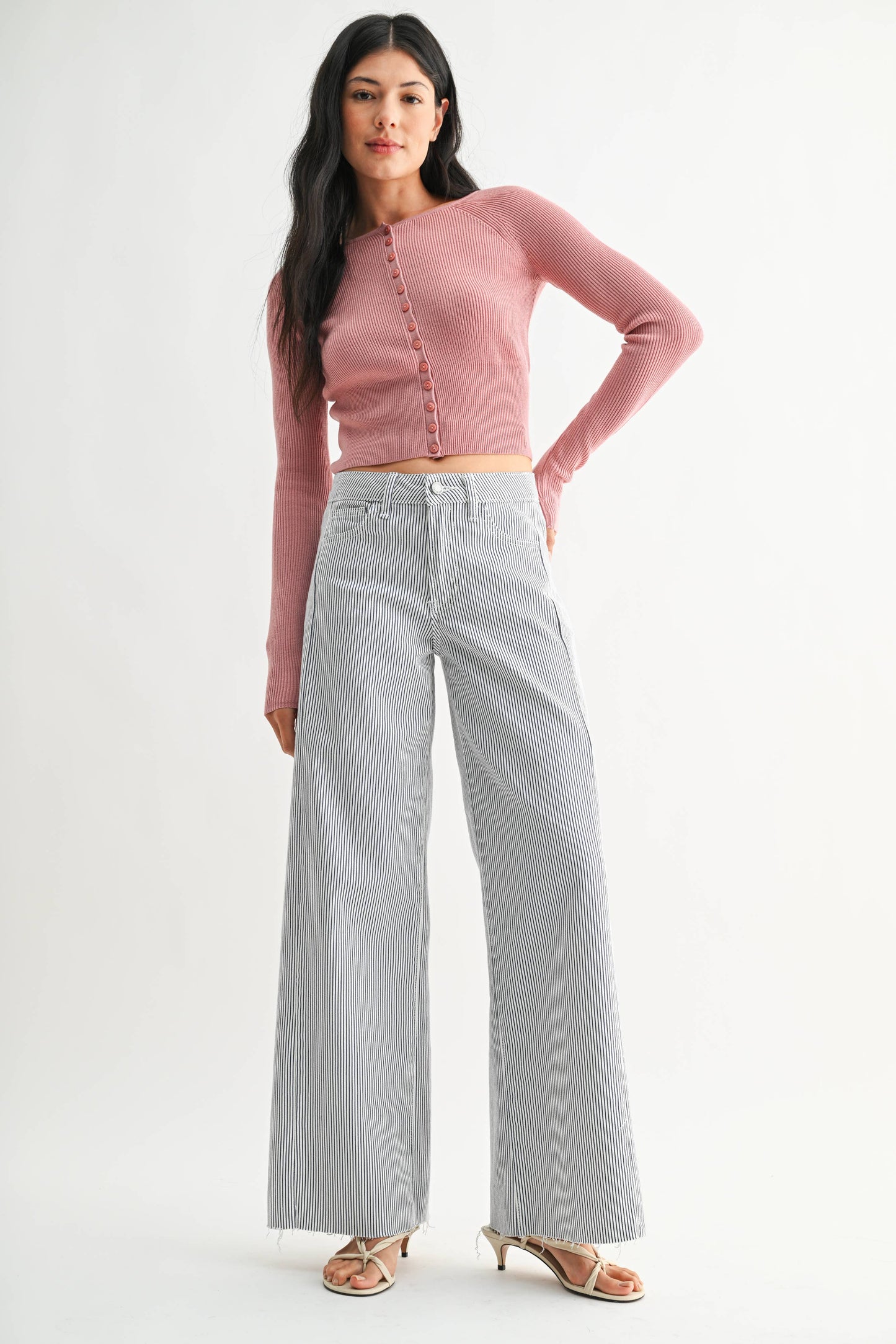 Side Stripe Wide Leg Jean