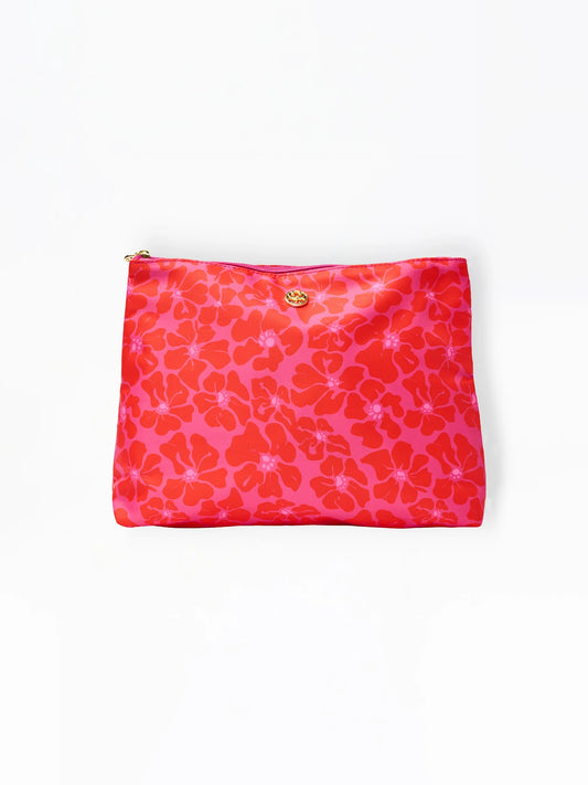 Travel Pouch in Garden Samba Pink