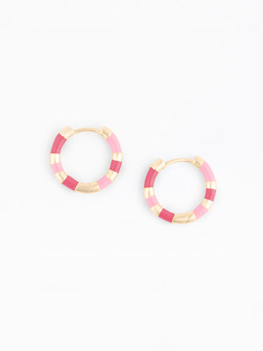 Reya Earrings in Dark Pink