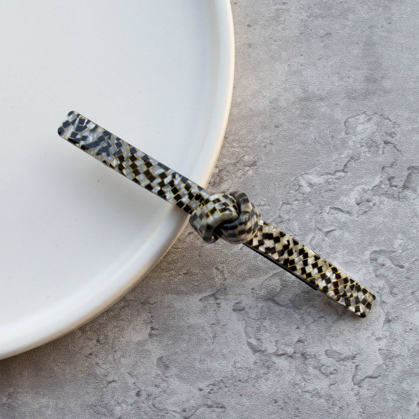 Eco French Twist Hair Barrettes: Jade