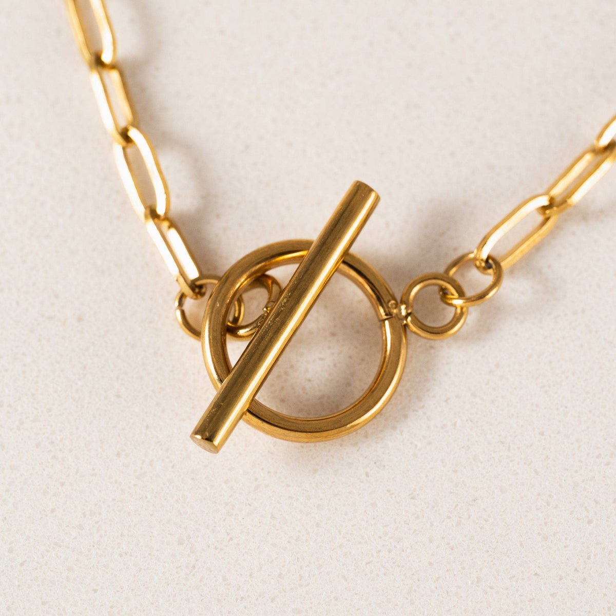 Darcy Paperclip Necklace in Gold