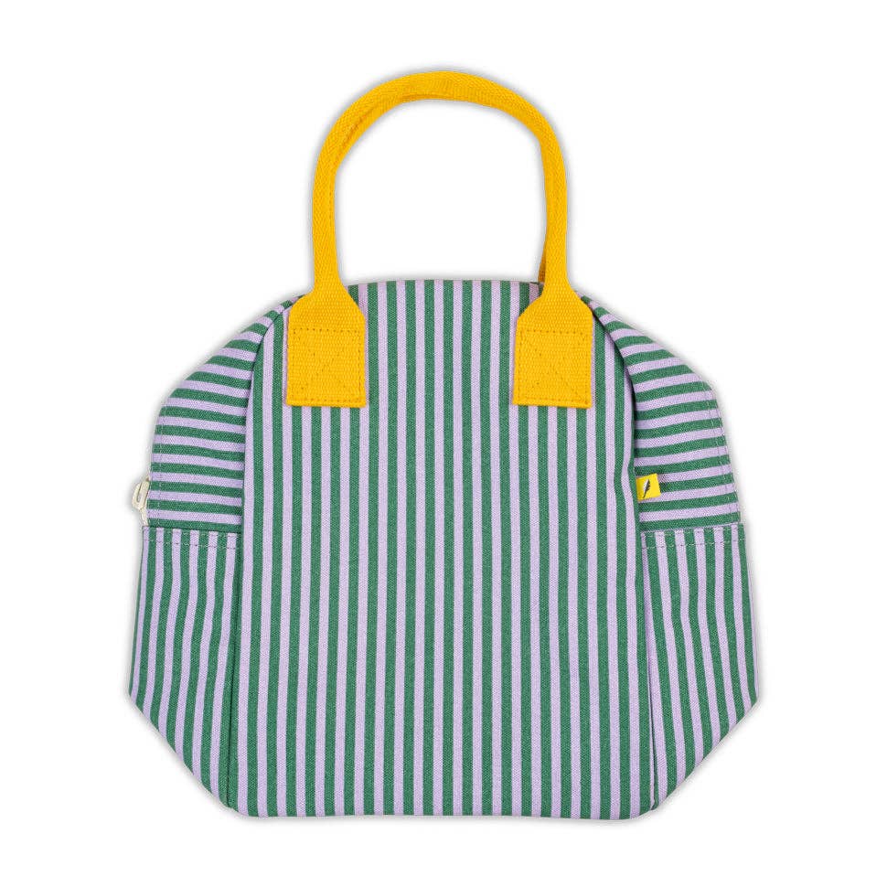 Zipper Lunch Bag - Candy Stripe Grass
