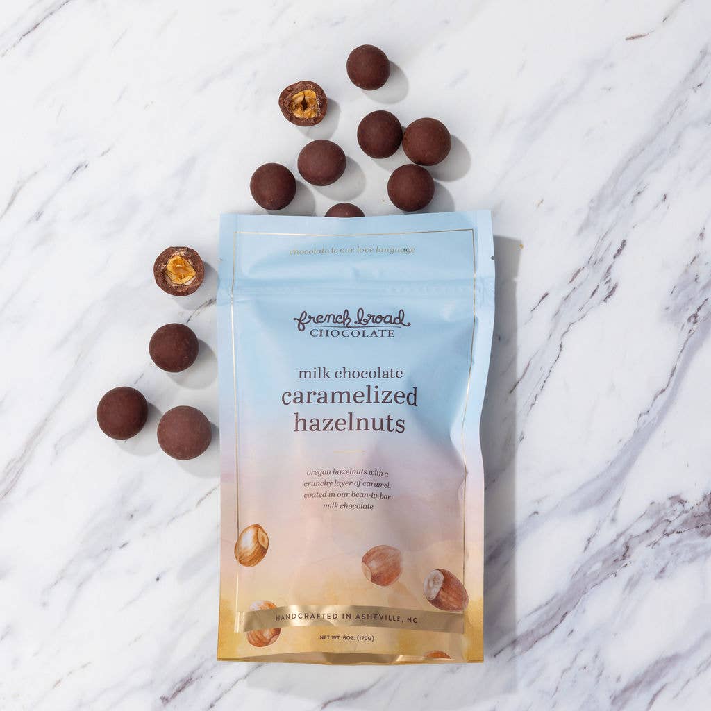 Milk Chocolate-Covered Caramelized Hazelnuts