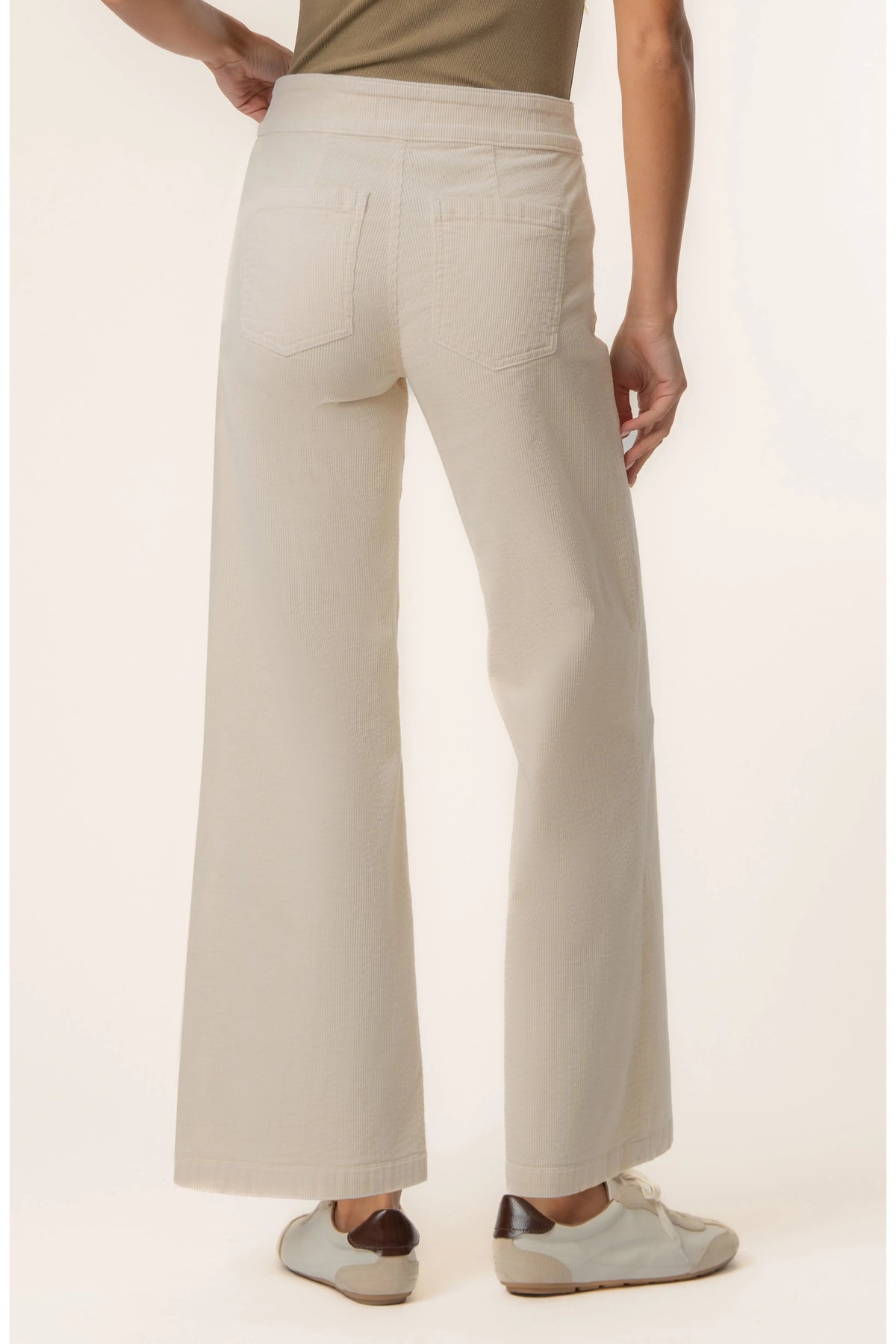  Meg Wide-Leg Corduroy Pants in Ivory - product photo