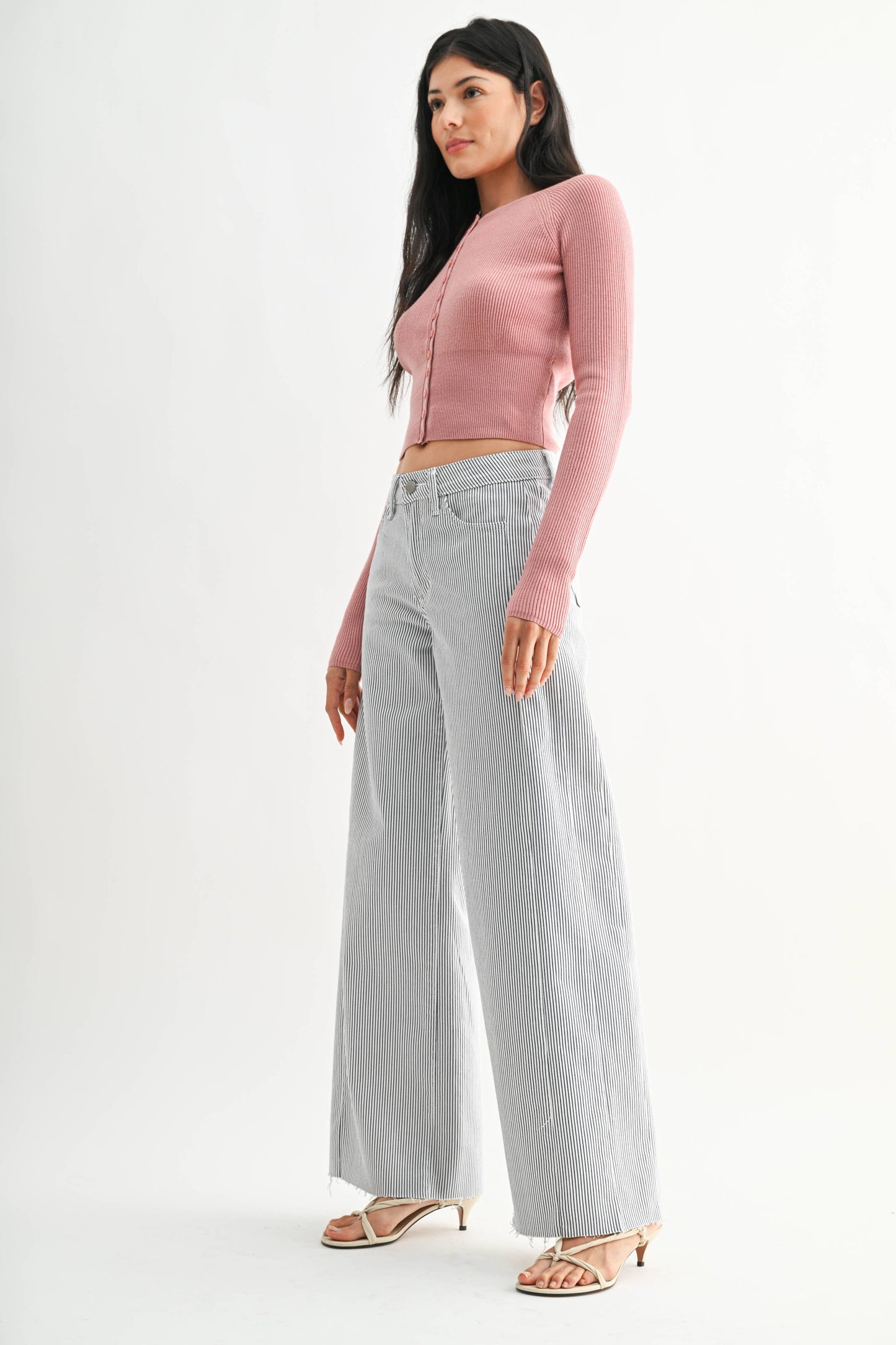 Side Stripe Wide Leg Jean