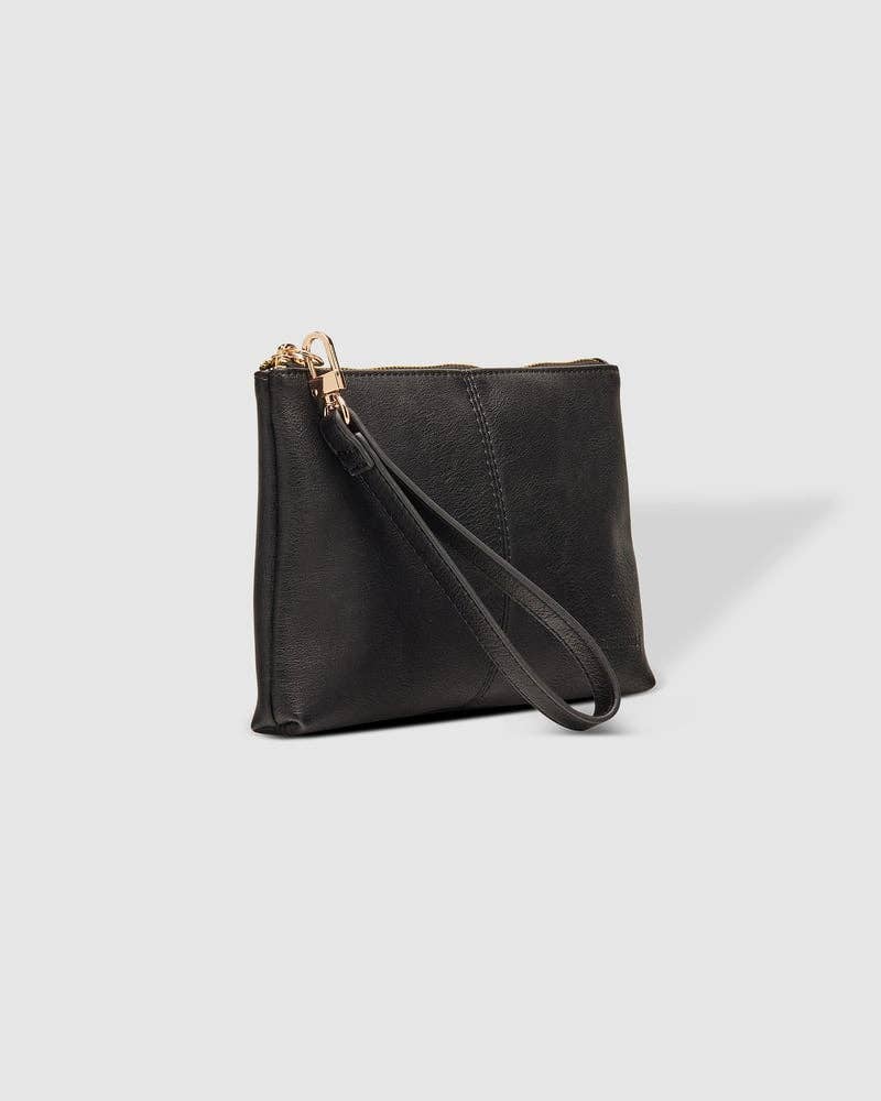 Mimi Logo Wristlet in Black