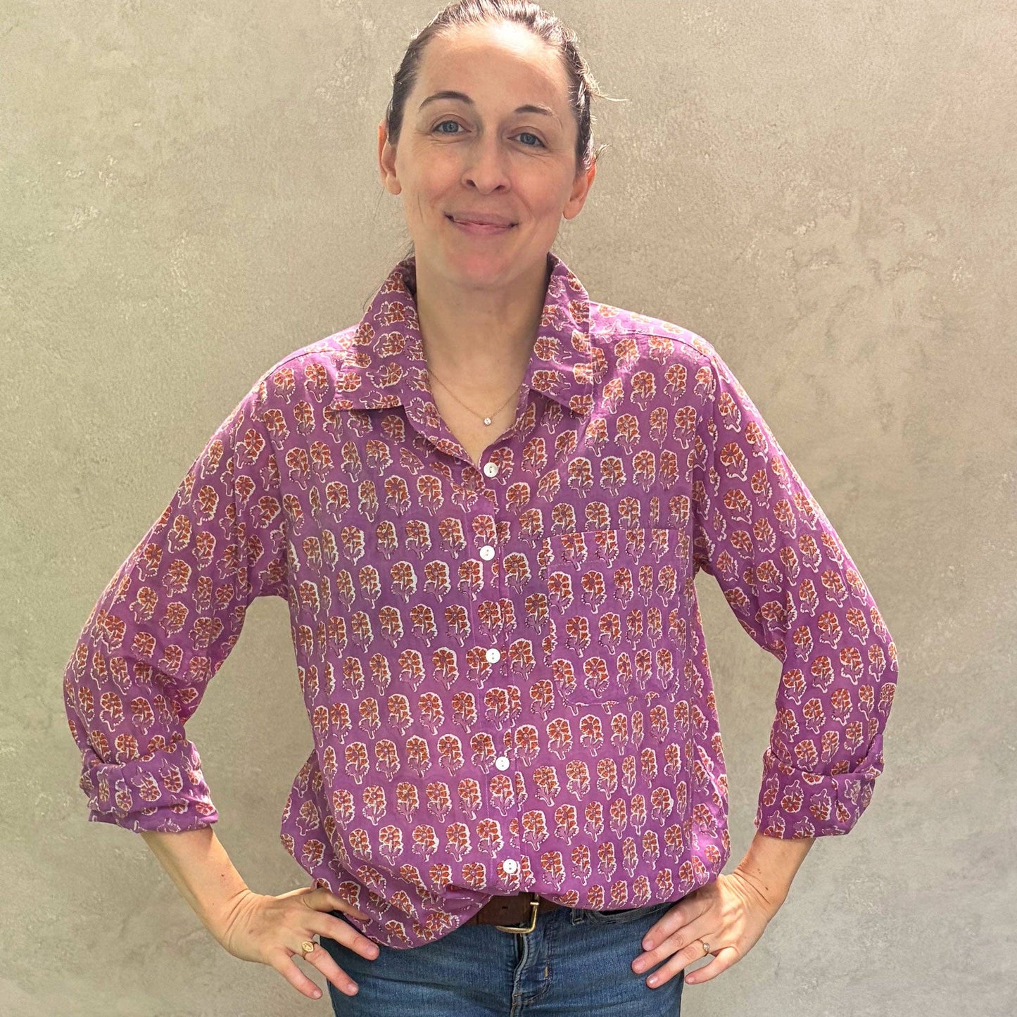 Pali Top- Malin Pink in Lightweight Cotton