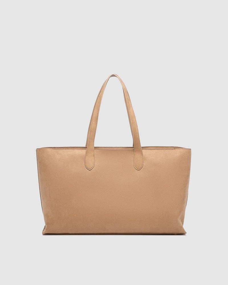 Elke Tote Bag in Suede Honey