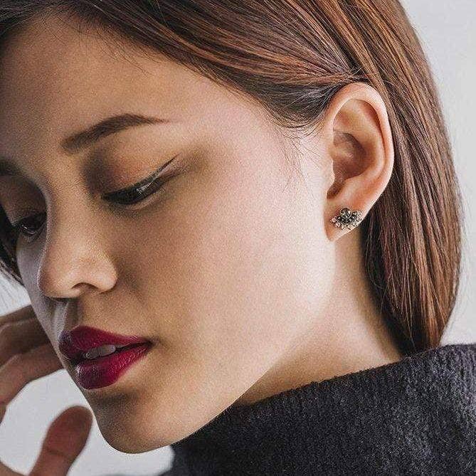 Nico Fan Earrings in Black Diamond