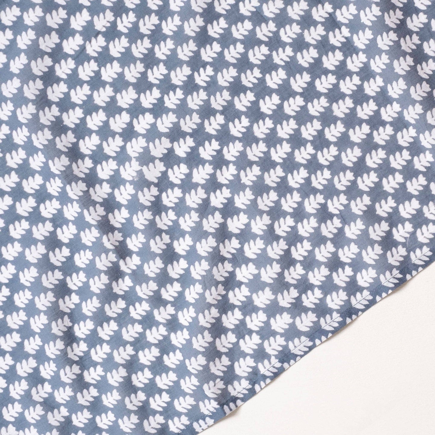 Tula Dark Sea Block Printed Scarf