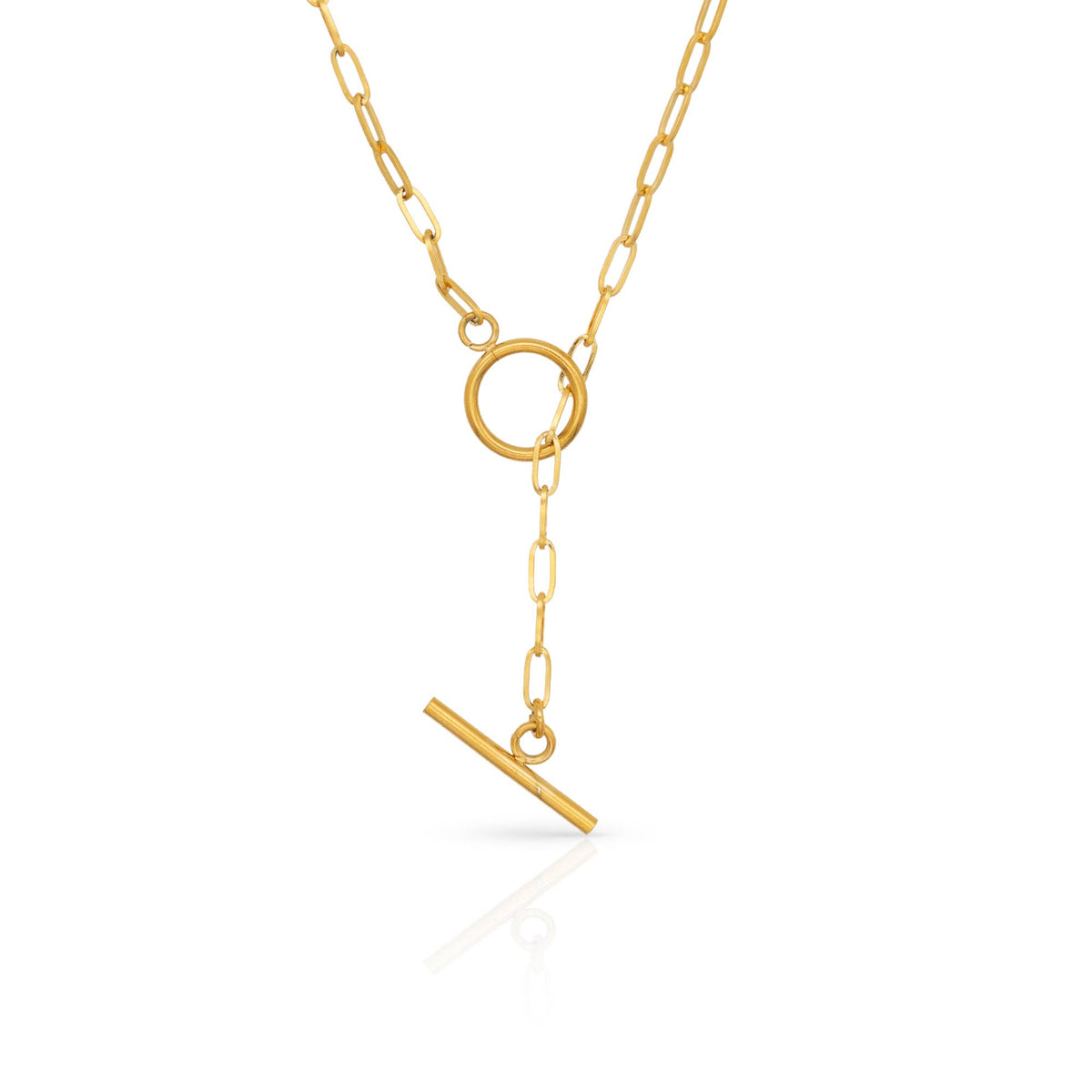 Darcy Paperclip Necklace in Gold