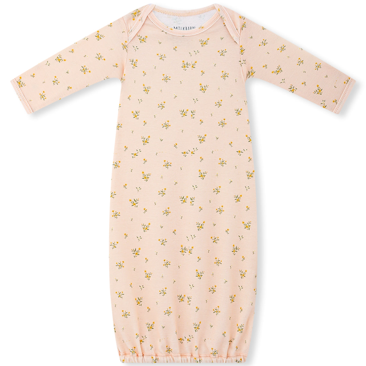 Newborn Gown & Hat Set in Dainty Floral (Organic Cotton)
