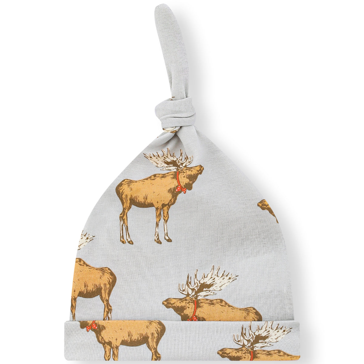 Newborn Gown & Hat Set in Moose (Organic Cotton)