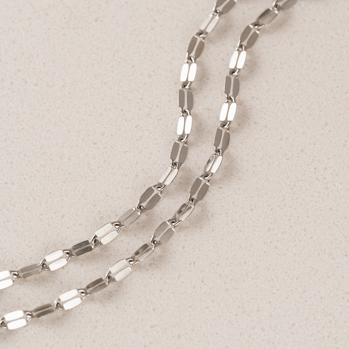 Ray Layered Necklace in Silver