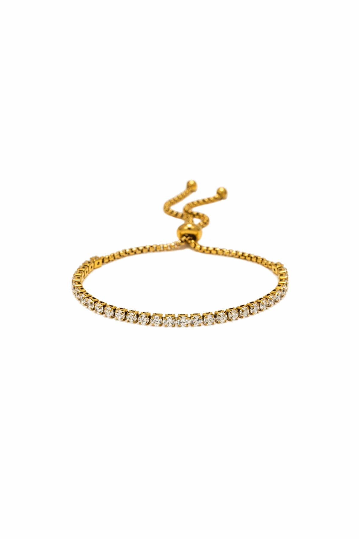 Round Prism Tennis Bracelet in Gold