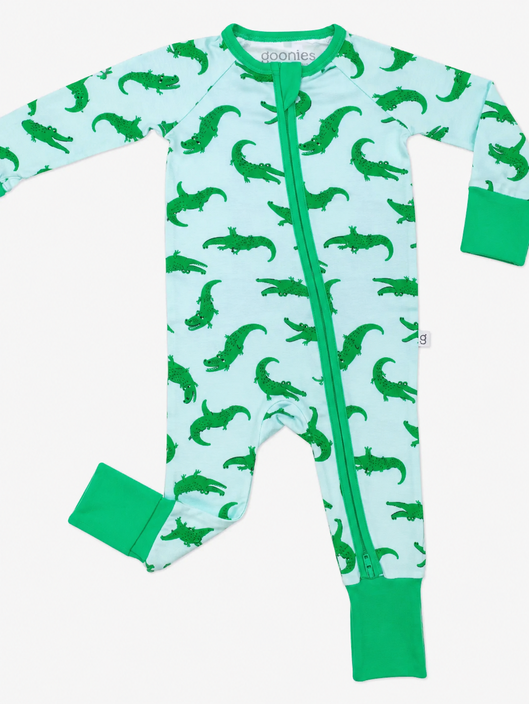 Zip Pajamas in Blue Alligators