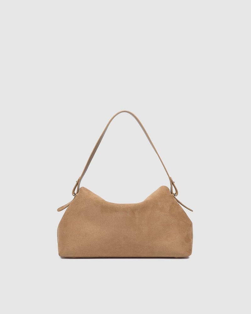 Nicole Handbag in Suede Honey