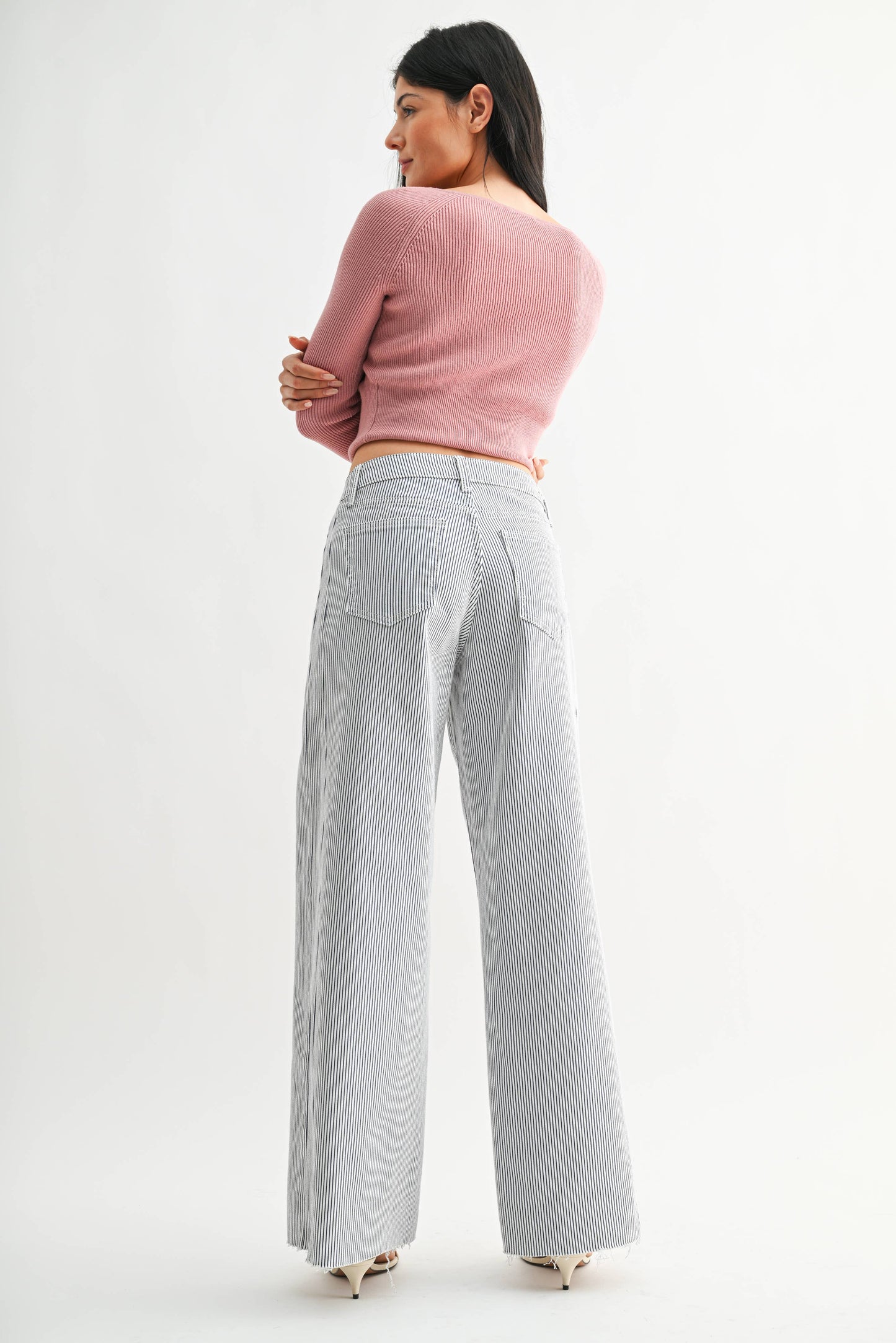 Side Stripe Wide Leg Jean