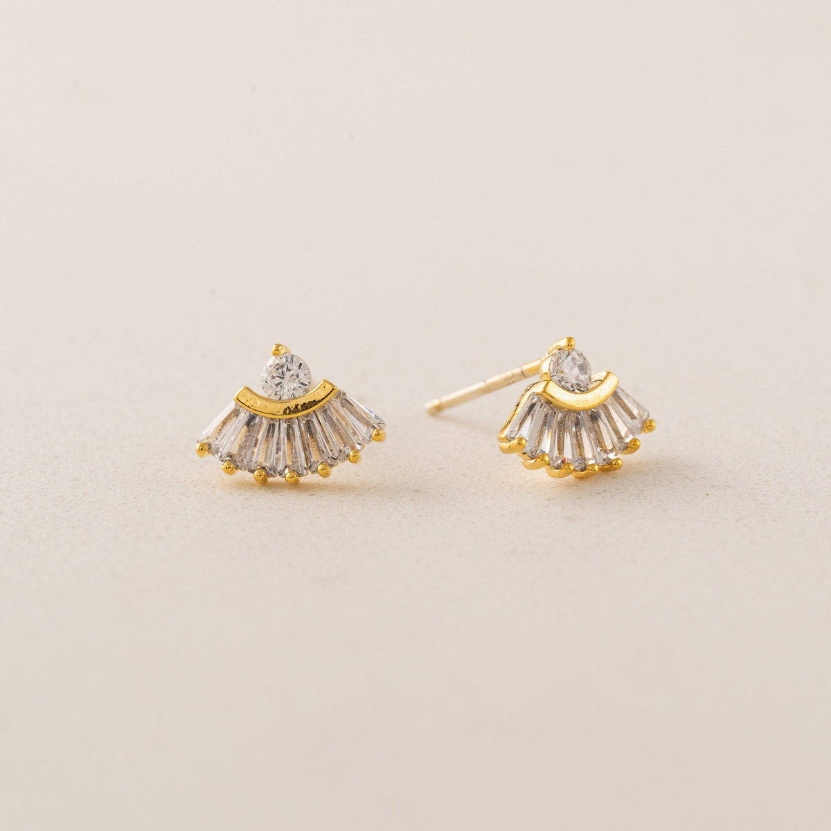 Rene Stud Earrings in Gold