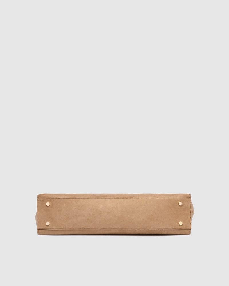 Elke Tote Bag in Suede Honey