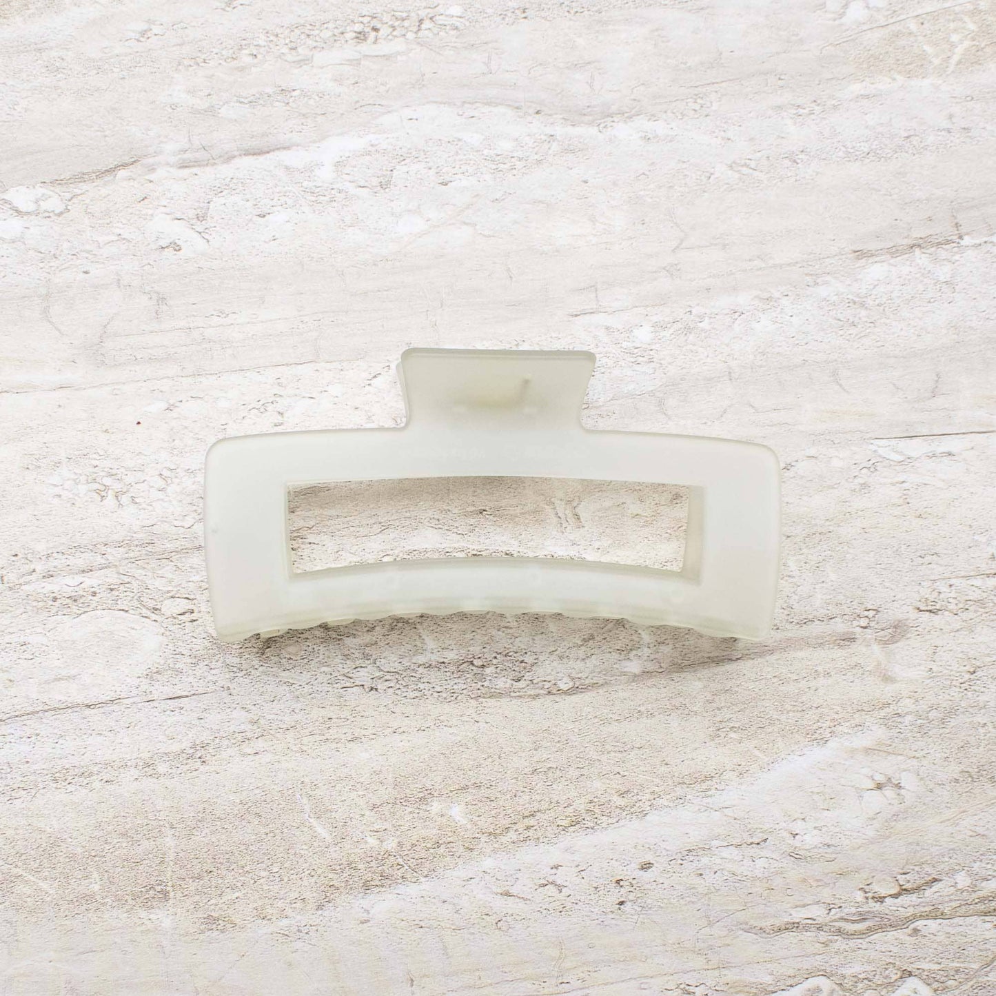 Jumbo Square Hair Clip: Matt Black