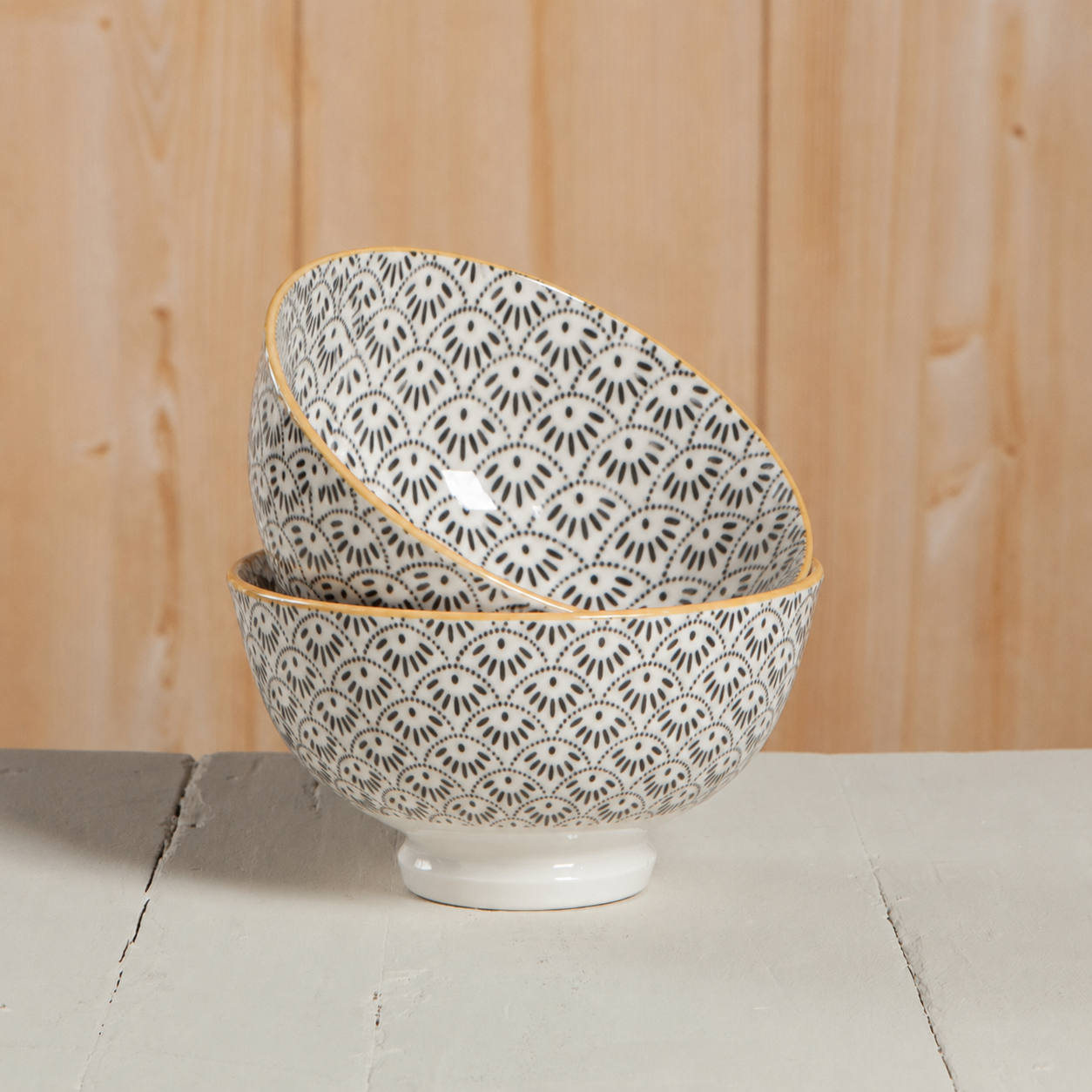 Dotted Scallop Stamped Bowl - 4"