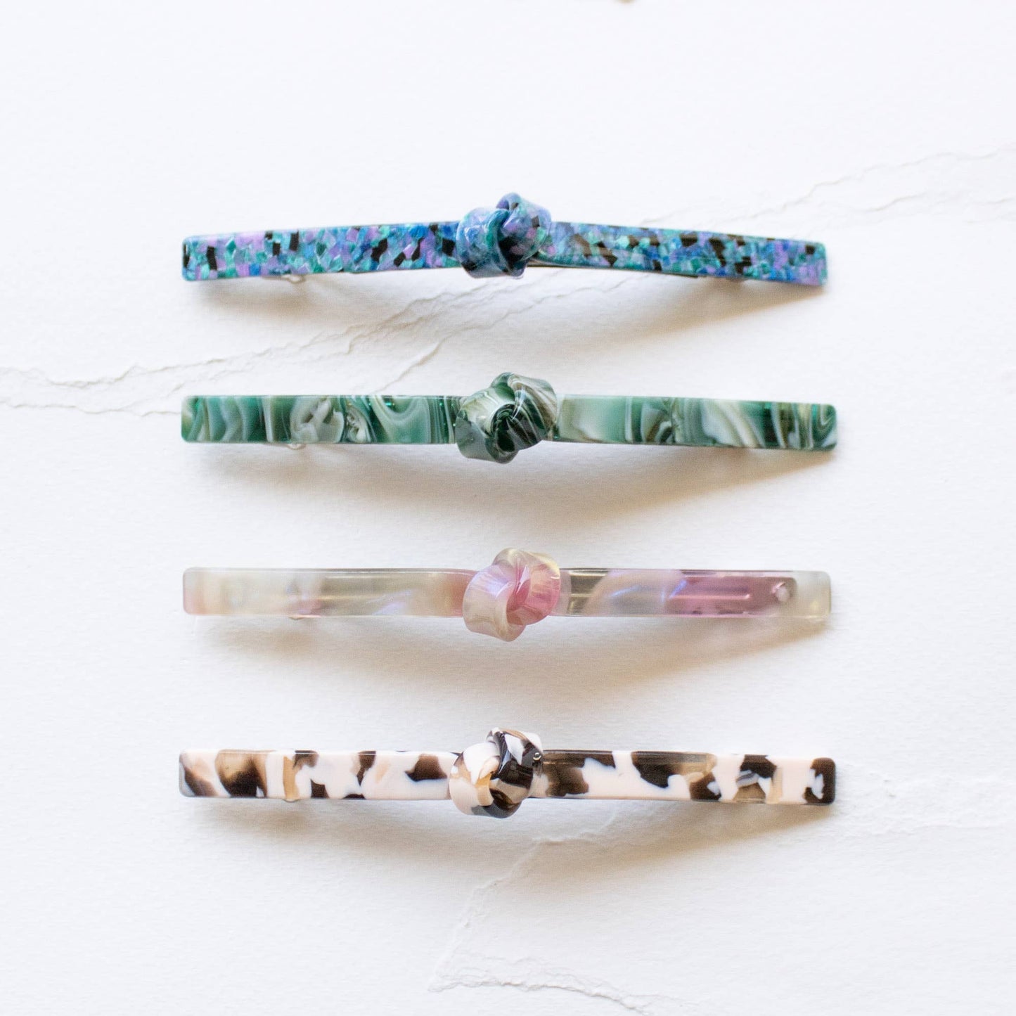 Eco French Twist Hair Barrettes: Micro Grey