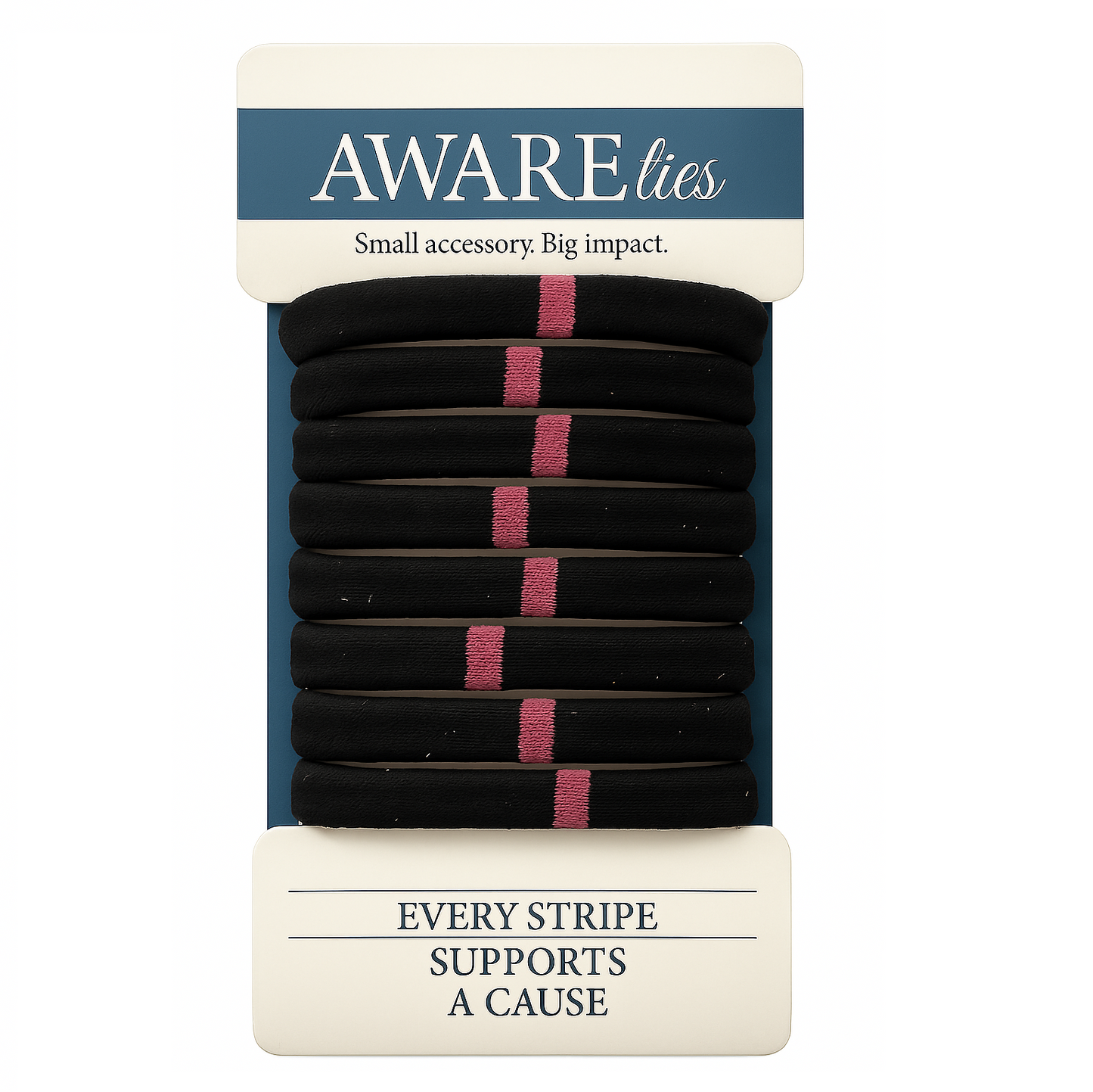 *Pre-Order* AWAREties | Pink Stripe – Breast Cancer Awareness Pack