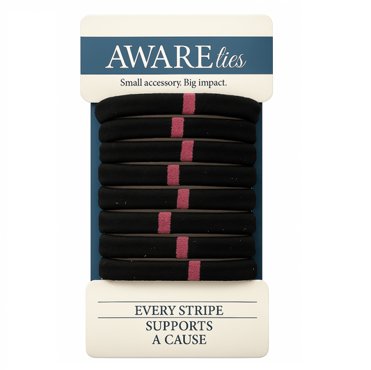 *Pre-Order* AWAREties | Pink Stripe – Breast Cancer Awareness Pack