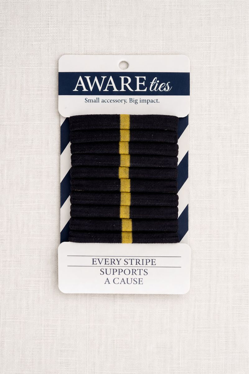 AWAREties | Yellow Stripe – Mental Health Awareness Pack