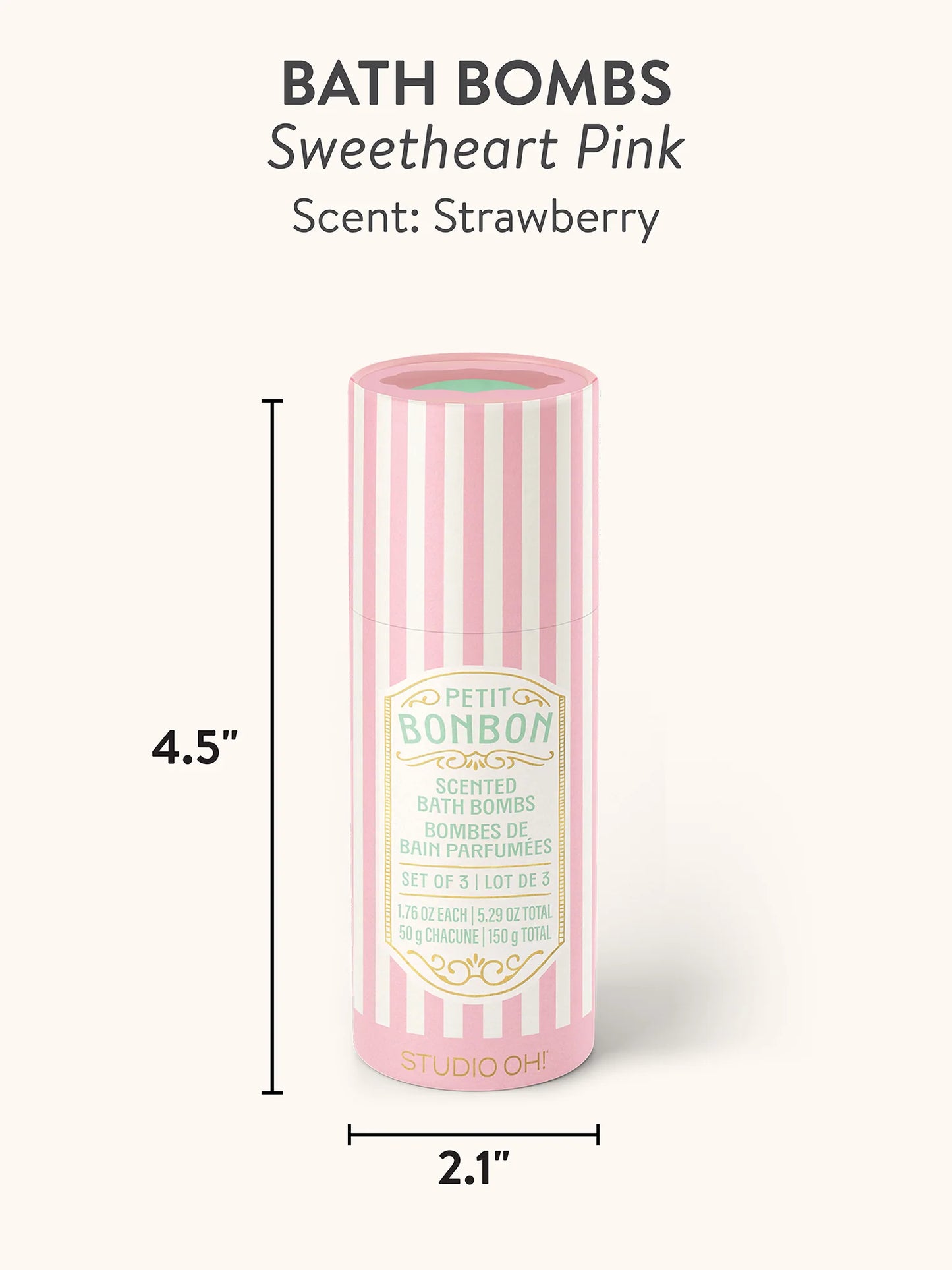 Petit Bon Bon Sweetheart Pink Bath Bombs