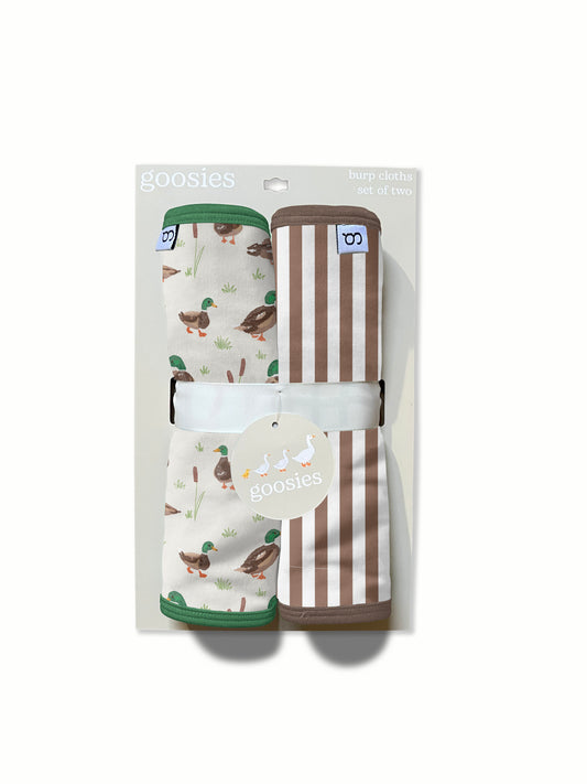 Burp Cloth Set in Mallard Drake