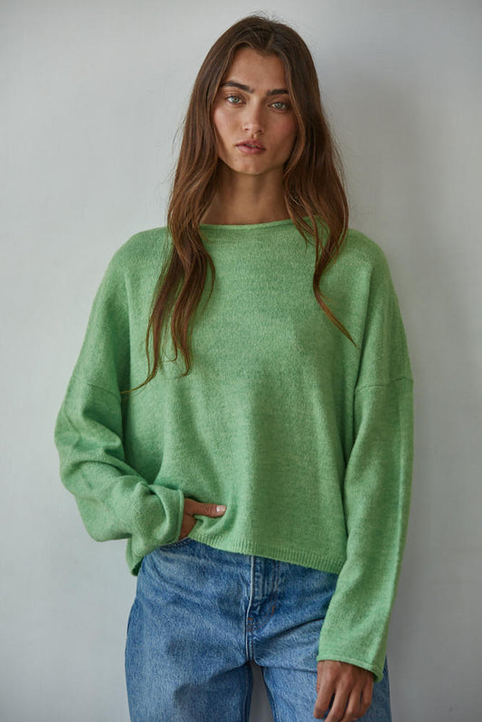 Easy Days Ahead Sweater in Green