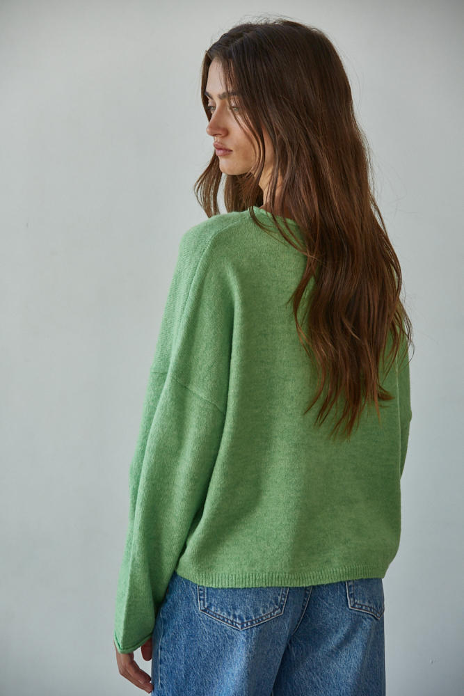 Easy Days Ahead Sweater in Green