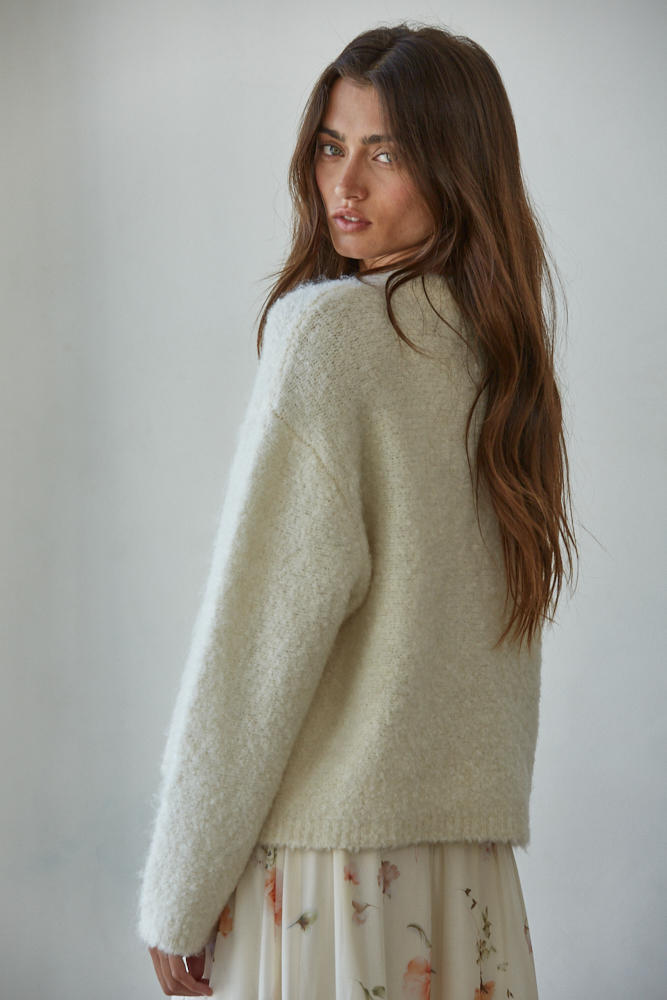 Pillow Talk Cardigan in Cream