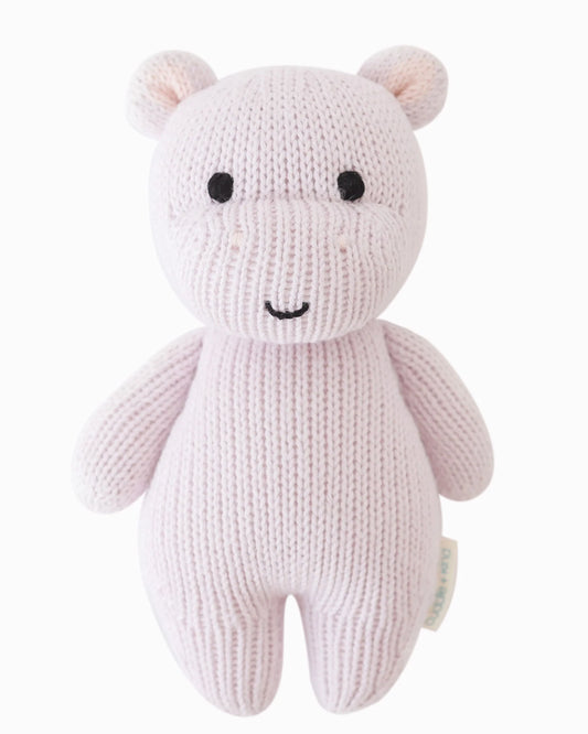 Baby Hippo Hand-Knit Plush